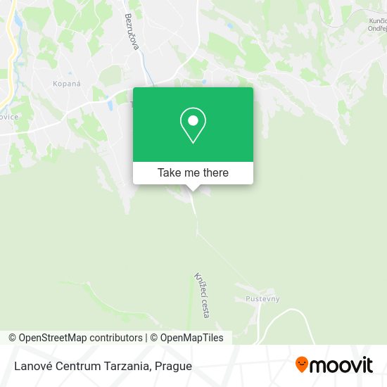 Lanové Centrum Tarzania map