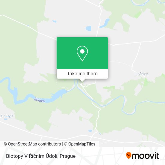 Biotopy V Říčním Údolí map