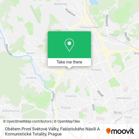 Obětem První Světové Války, Fašistického Násilí A Komunistické Totality map