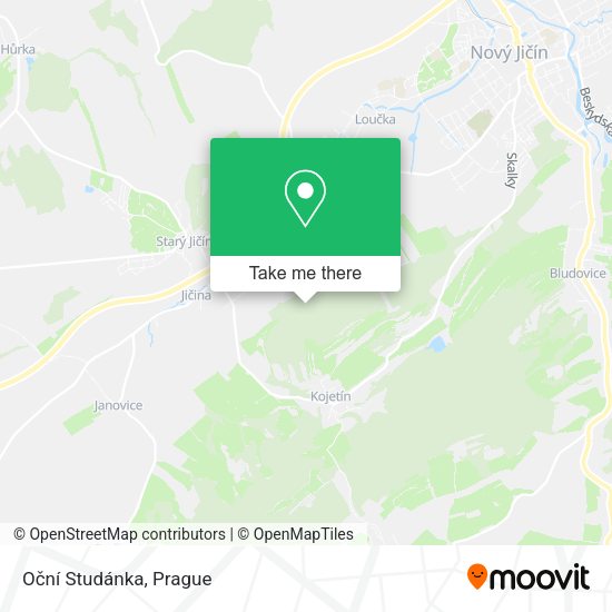 Oční Studánka map