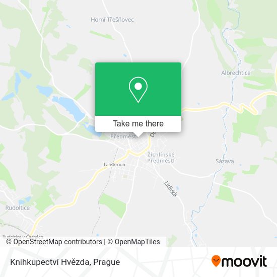 Knihkupectví Hvězda map
