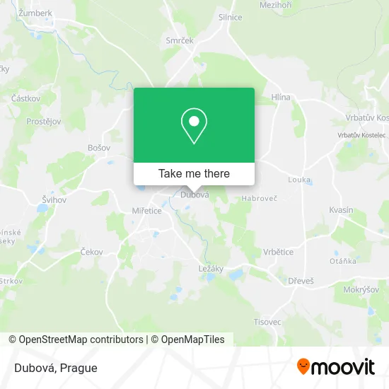 Карта Dubová