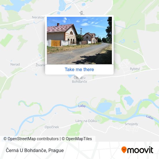 Карта Černá U Bohdanče