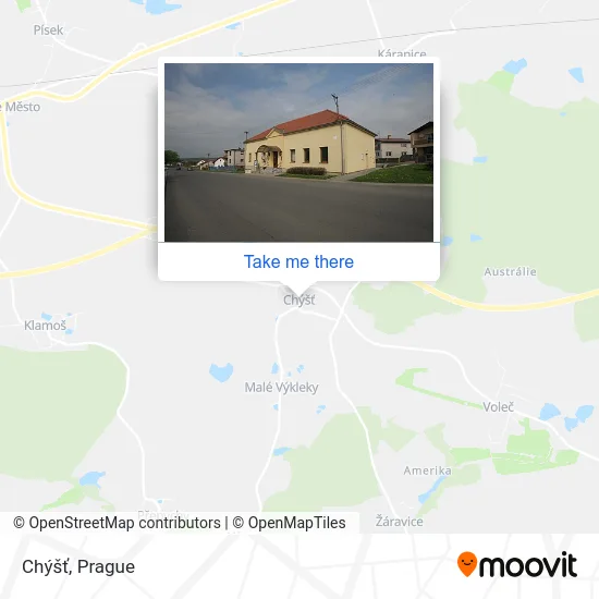 Карта Chýšť
