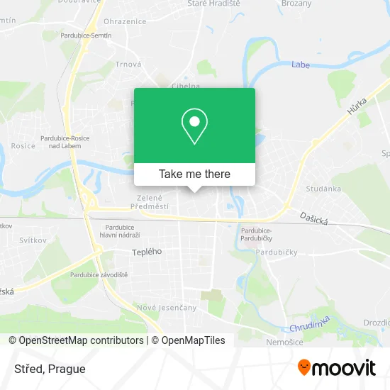 Карта Střed