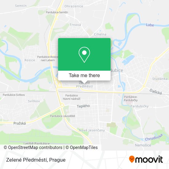 Zelené Předměstí map