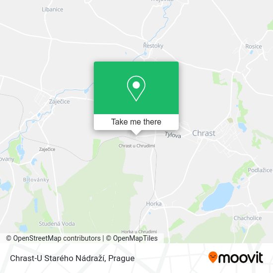 Chrast-U Starého Nádraží map