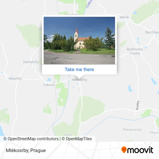 Карта Mlékosrby