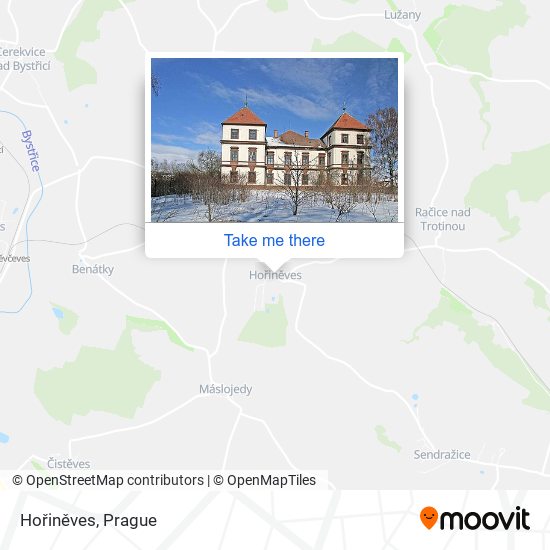 Hořiněves map