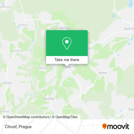 Карта Číhošť