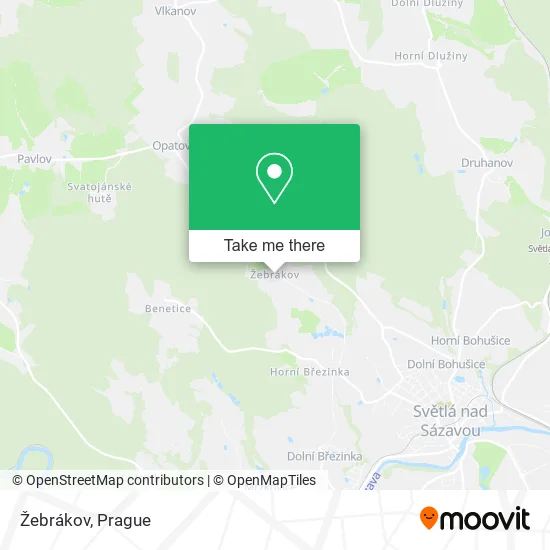 Карта Žebrákov