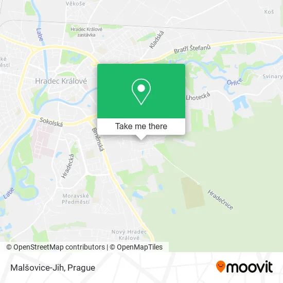 Карта Malšovice-Jih
