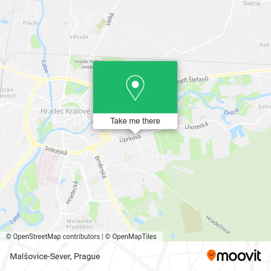 Карта Malšovice-Sever
