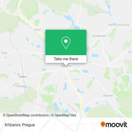 Křižanov map