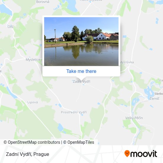 Zadní Vydří map