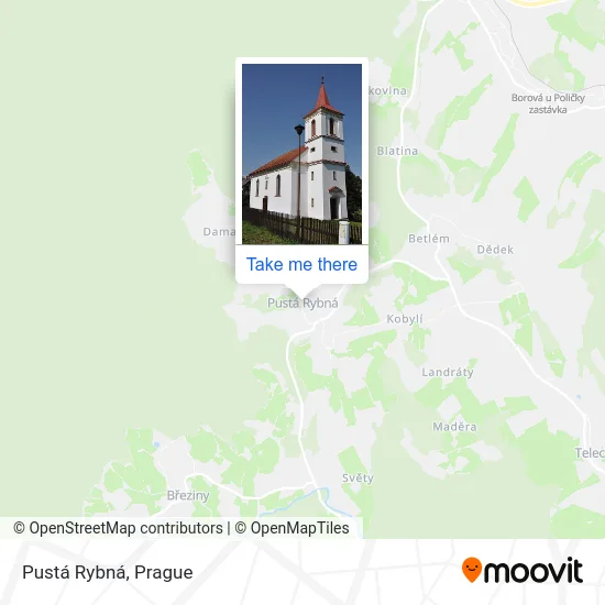 Карта Pustá Rybná