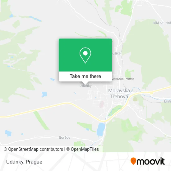 Карта Udánky