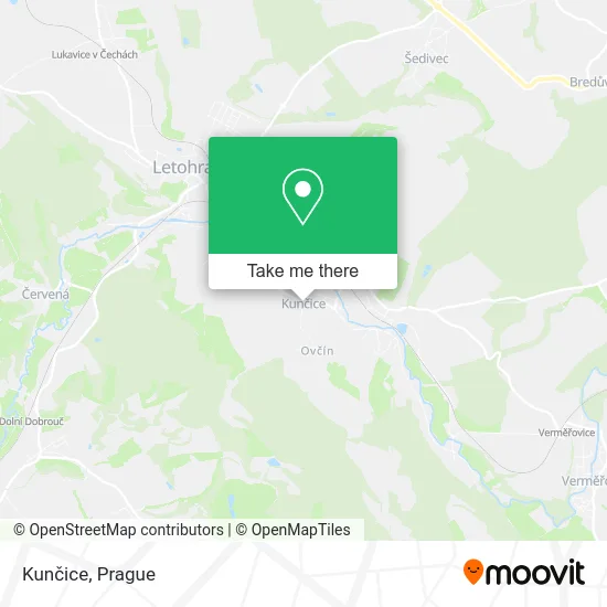 Карта Kunčice