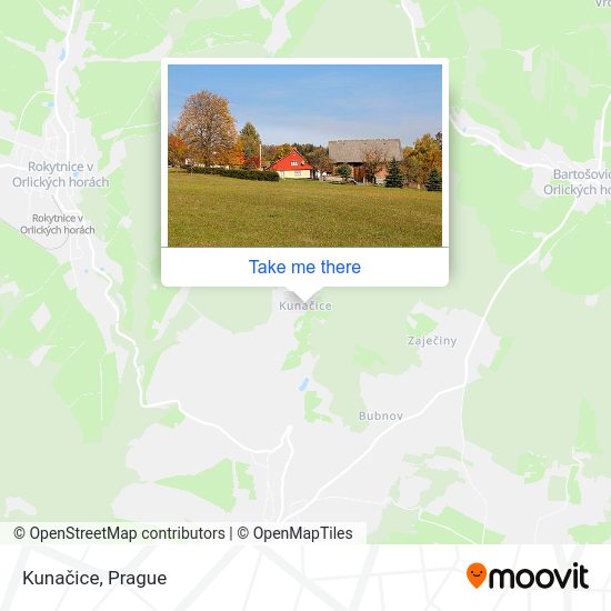 Kunačice map