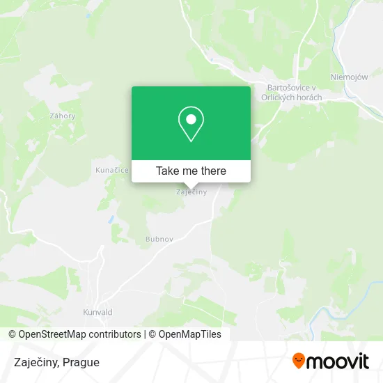 Карта Zaječiny