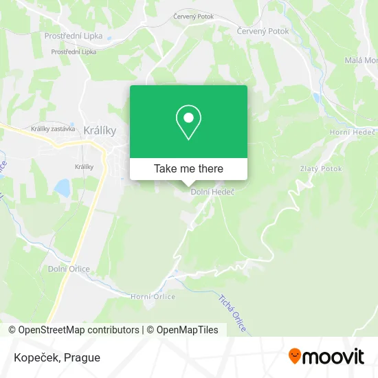 Карта Kopeček