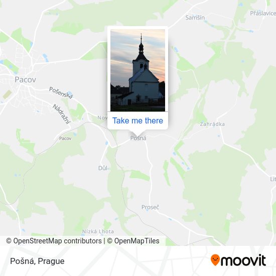 Карта Pošná