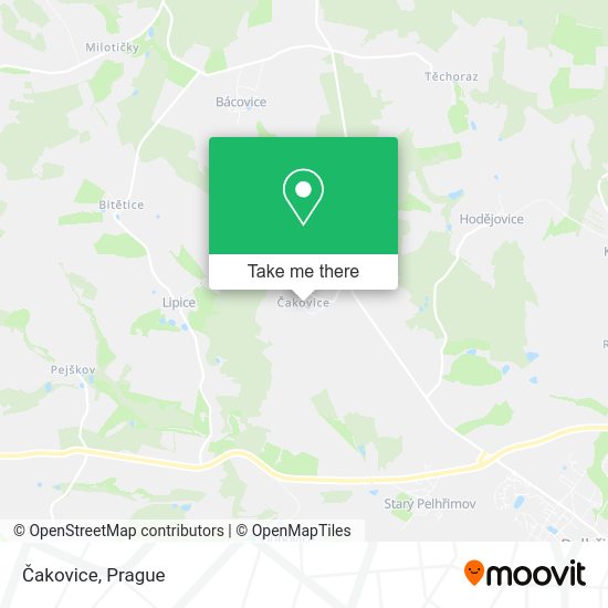 Карта Čakovice