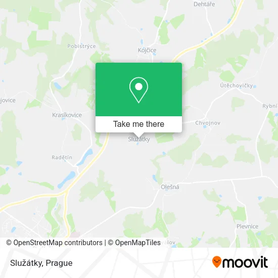 Карта Služátky