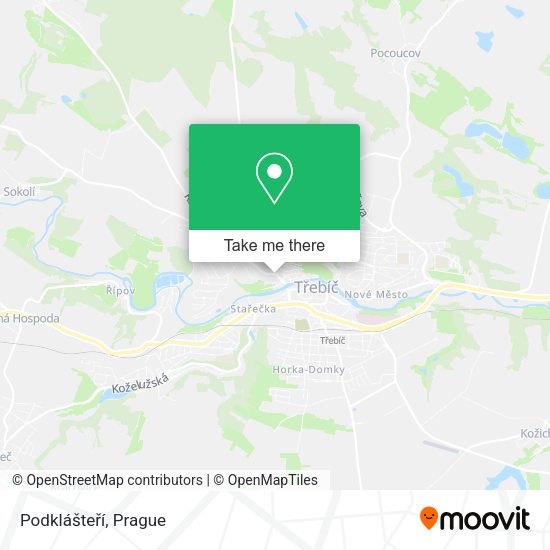 Podklášteří map