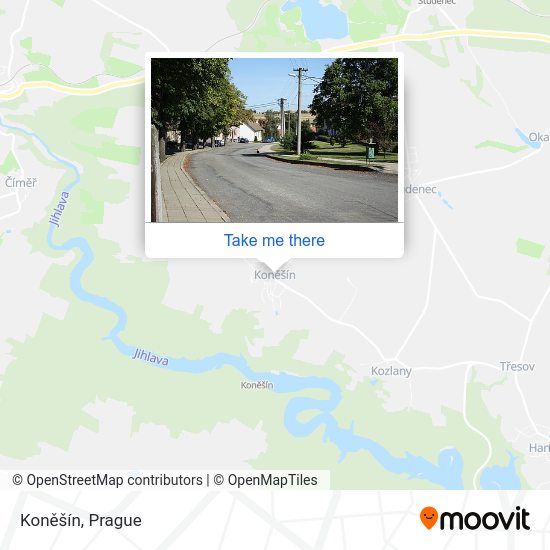 Koněšín map