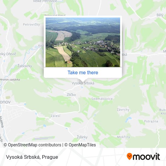 Карта Vysoká Srbská