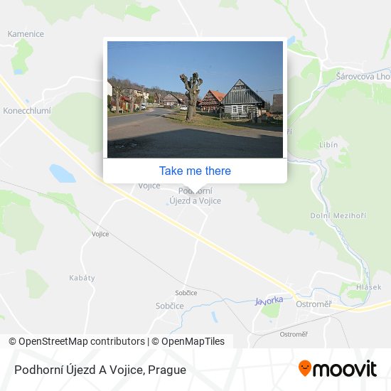 Podhorní Újezd A Vojice map