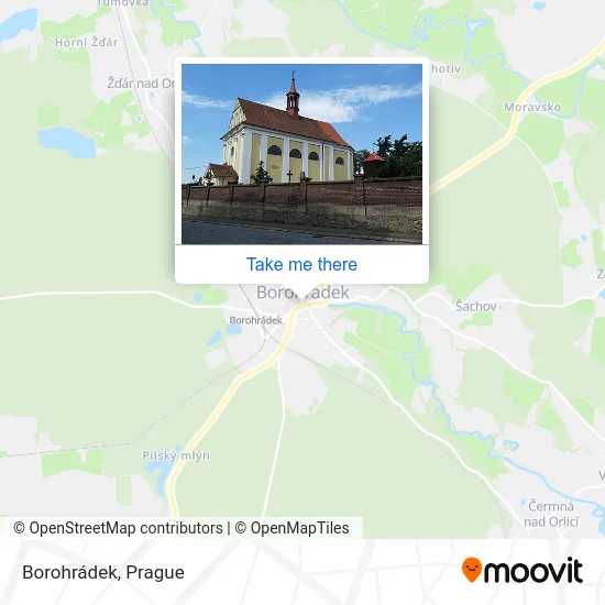 Карта Borohrádek