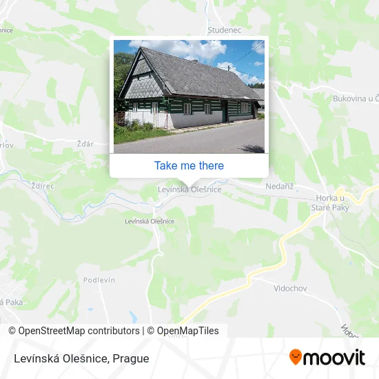 Карта Levínská Olešnice