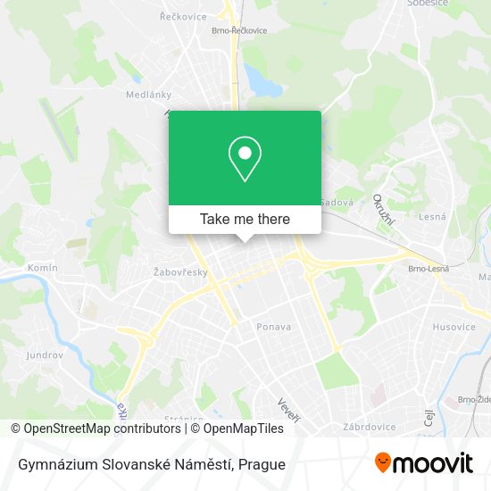 Gymnázium Slovanské Náměstí map