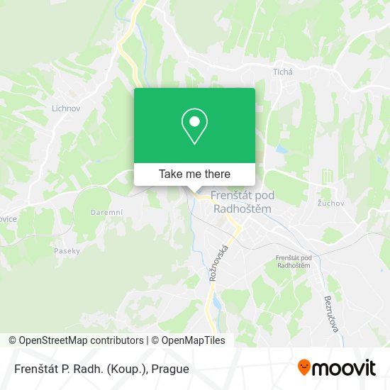 Frenštát P. Radh. (Koup.) map