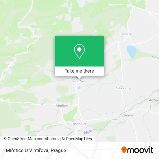 Карта Miřetice U Vintířova