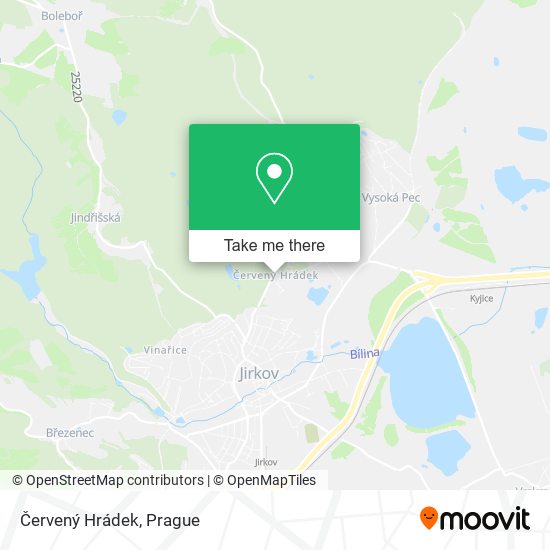 Červený Hrádek map