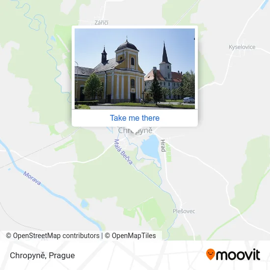 Карта Chropyně