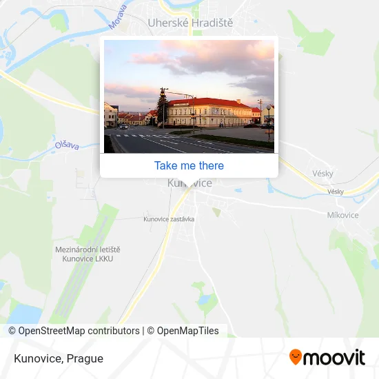 Карта Kunovice