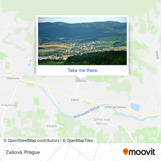 Карта Zašová