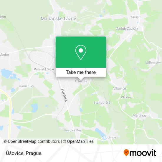 Карта Úšovice