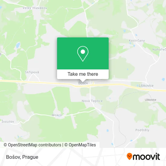 Карта Bošov