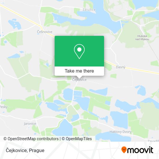 Карта Čejkovice