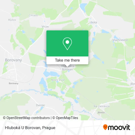 Карта Hluboká U Borovan