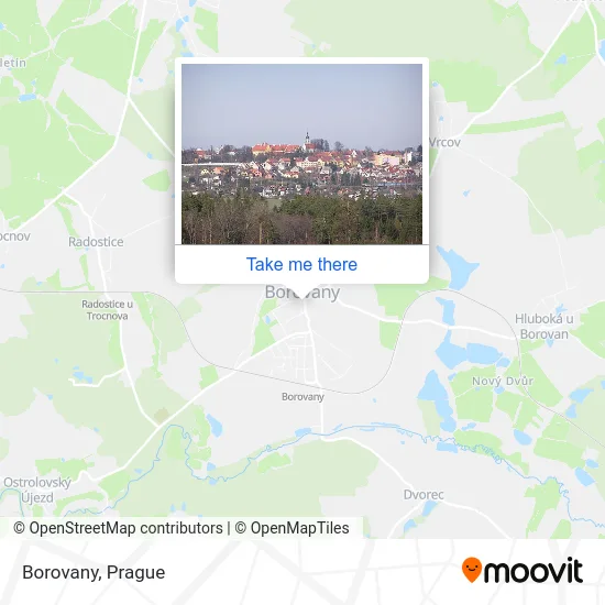 Карта Borovany