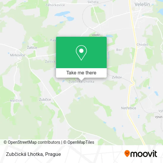 Карта Zubčická Lhotka