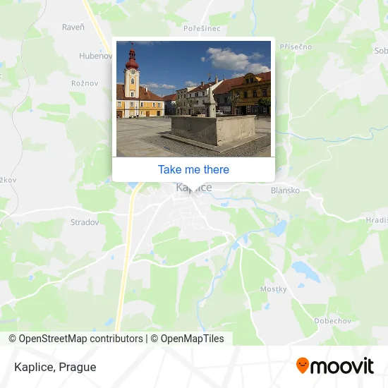 Kaplice map
