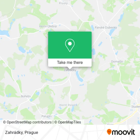 Карта Zahrádky