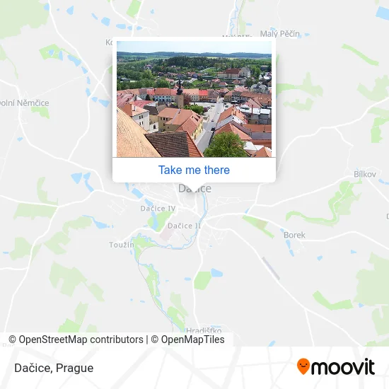 Карта Dačice